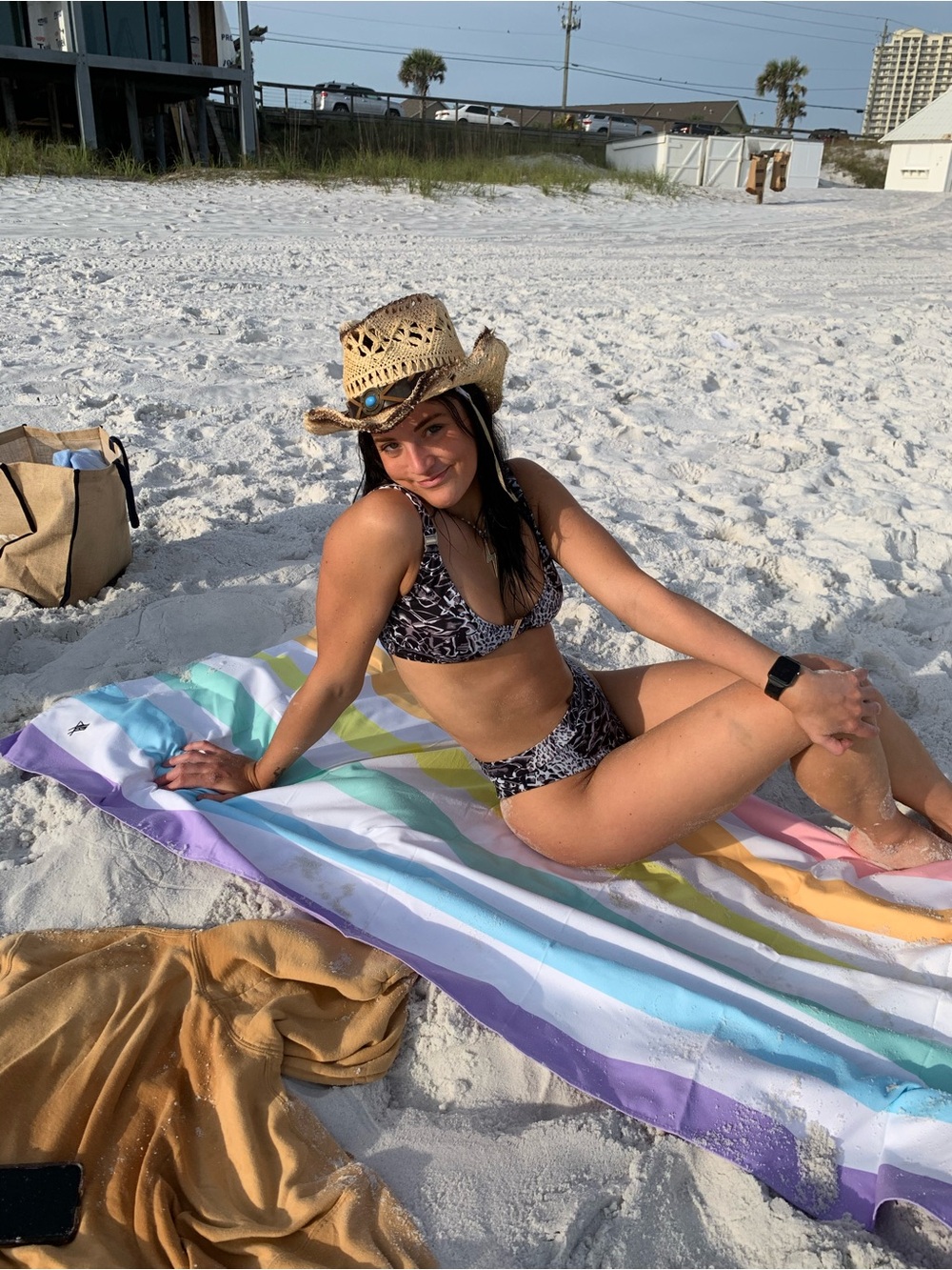 Women’s Black & White Printed Bikini Set
